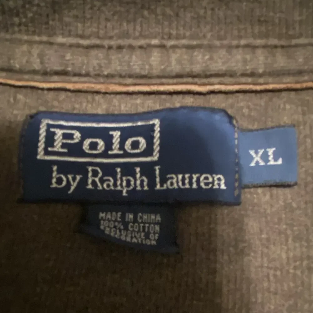 Polo Ralph Lauren Men's olive green 1/4 Zip Pullover XL Mock Neck Knit Cotton